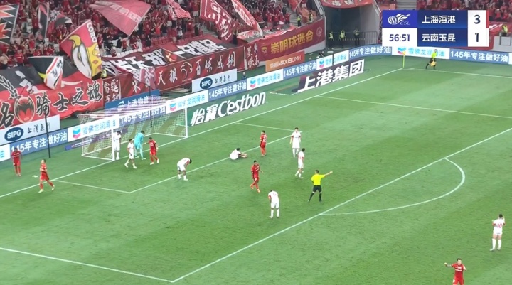 3分钟2球！加布里埃尔横传，刘若钒包抄双响，海港4-1领先玉昆